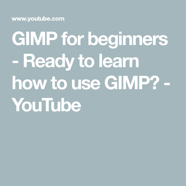 gimp for mac tutorial instructions